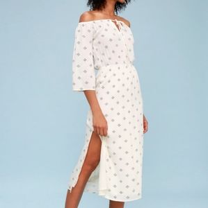 Amuse Society white off shoulder dress